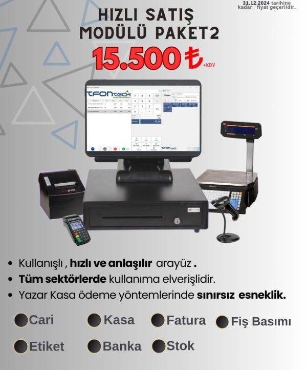 TFONtech Hızlı Satış Modülü Paket 2